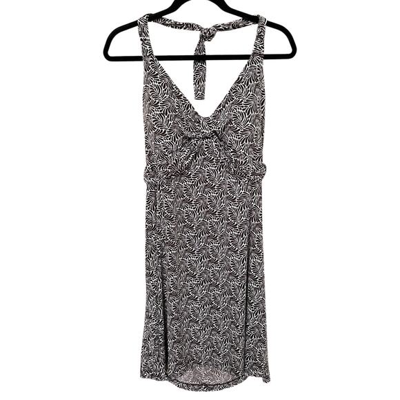 Tommy Bahama Brown + White Halter Swim Dress featuring Built in Bra Size XL - Picture 1 of 5
